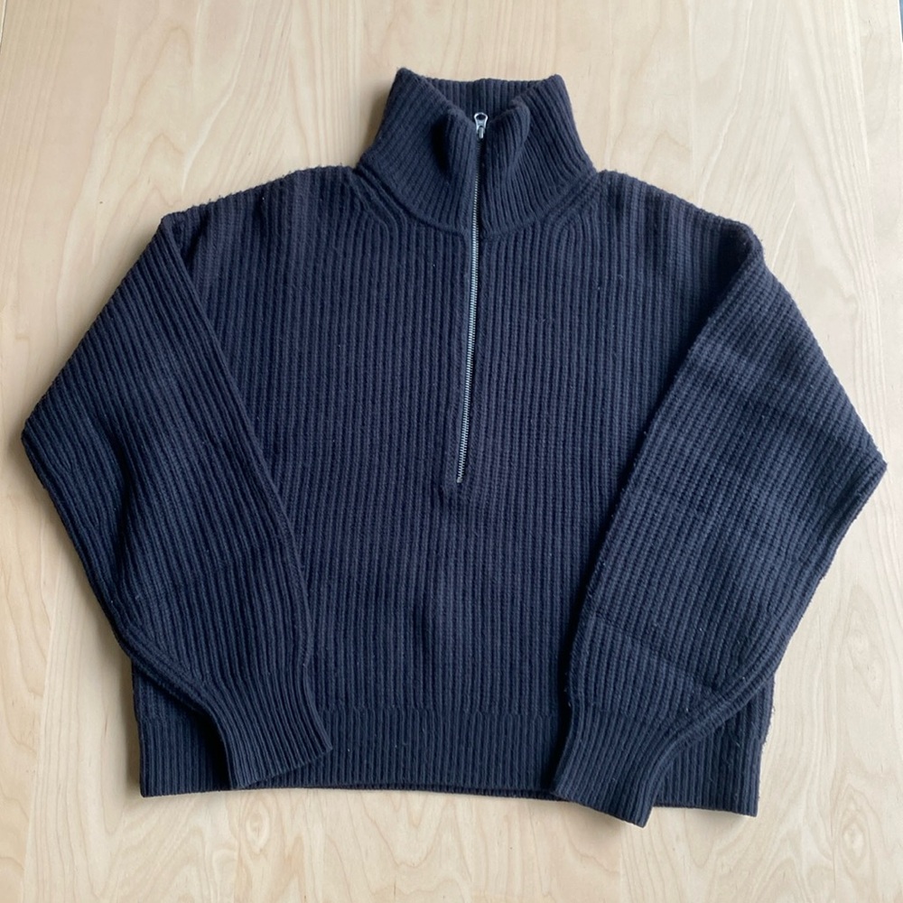 Everlane Felted Merino Half-Zip Sweater